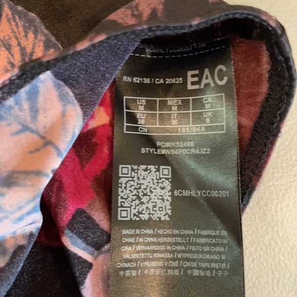 NWT (M) kimono bodysuit with Tiger silver horse shoe ruchedbust fitted Dawn rose - Picture 8 of 12